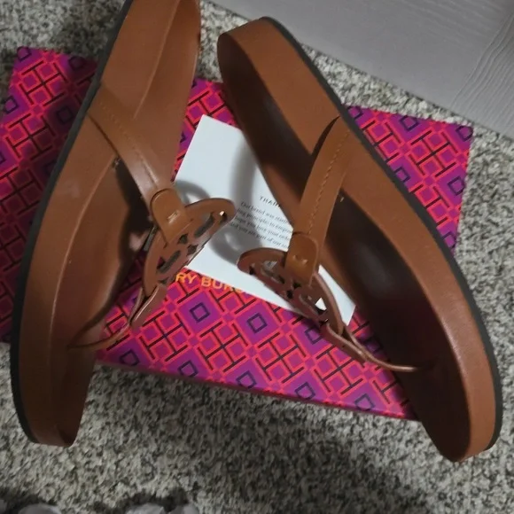 Tory Burch Miller Cloud Cal LEATHER AGED CARMELLO SIZE 8